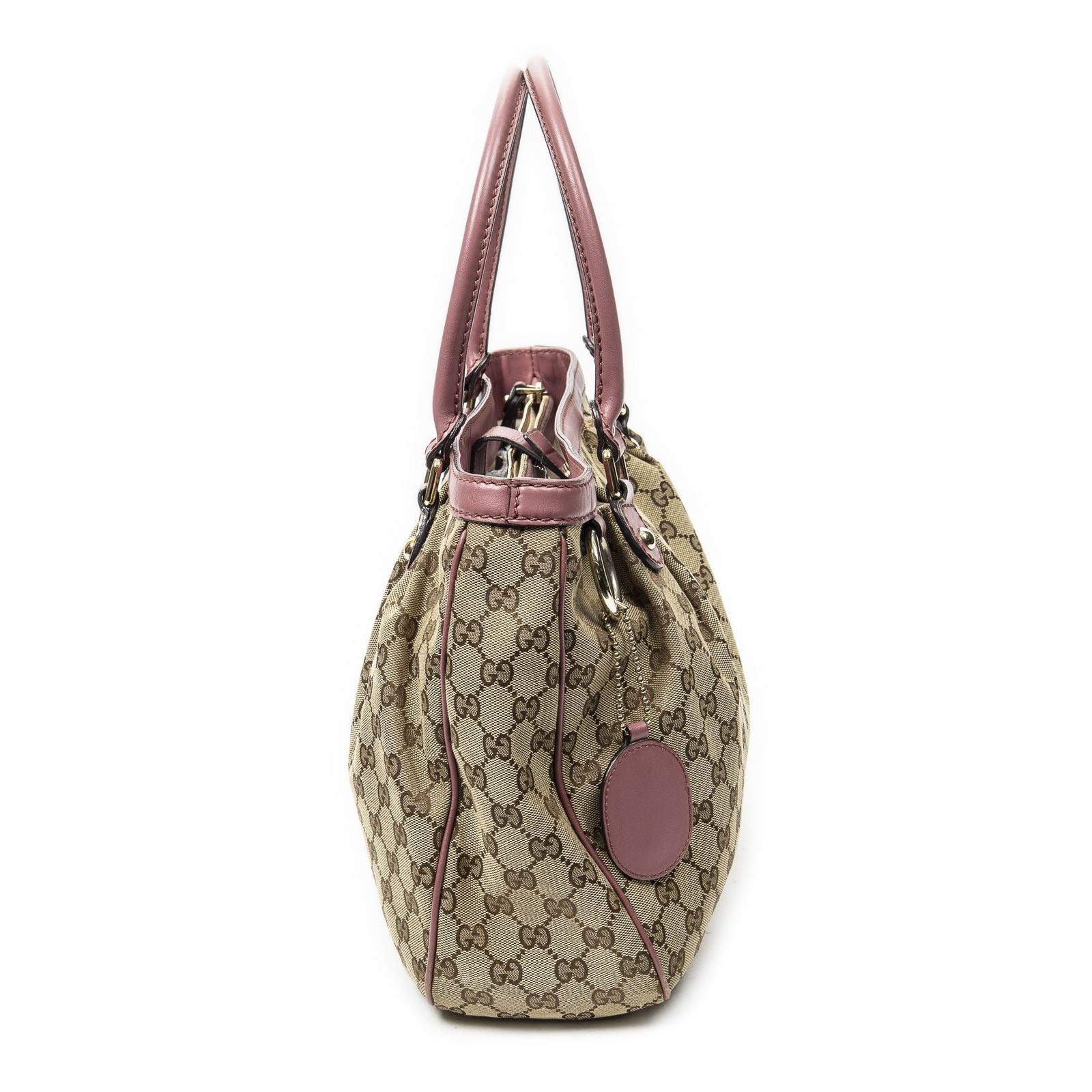 Gucci Sukey Tote Beige Pink GG Canvas — view 4