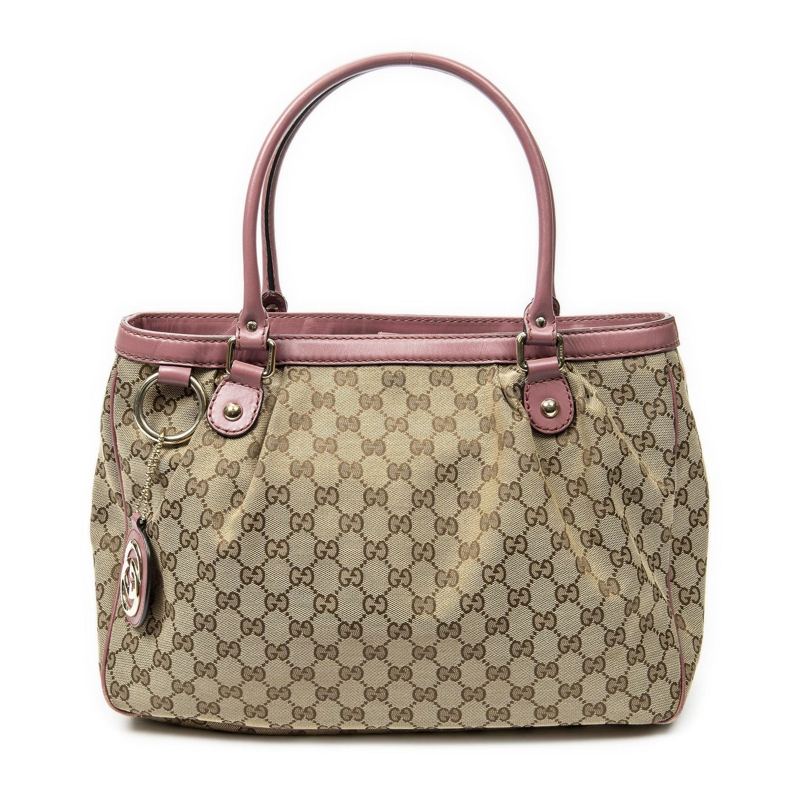 Gucci Sukey Tote Beige Pink GG Canvas