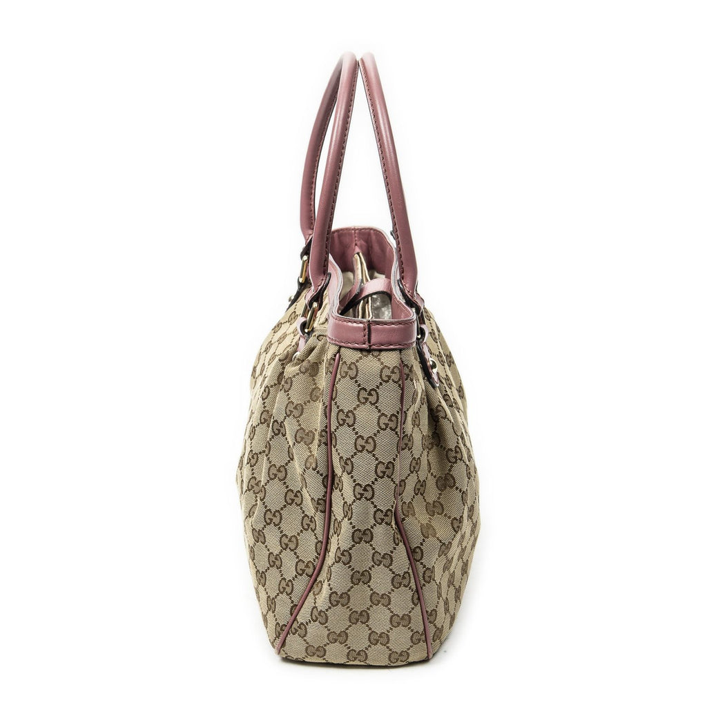 Gucci Sukey Tote Beige Pink GG Canvas — view 3