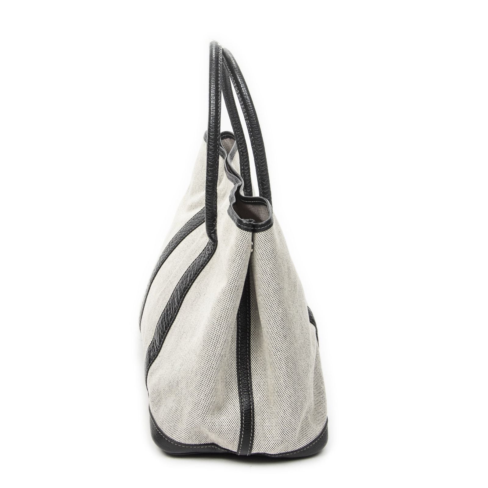 Hermes Garden Party Beige Black Toile — view 3