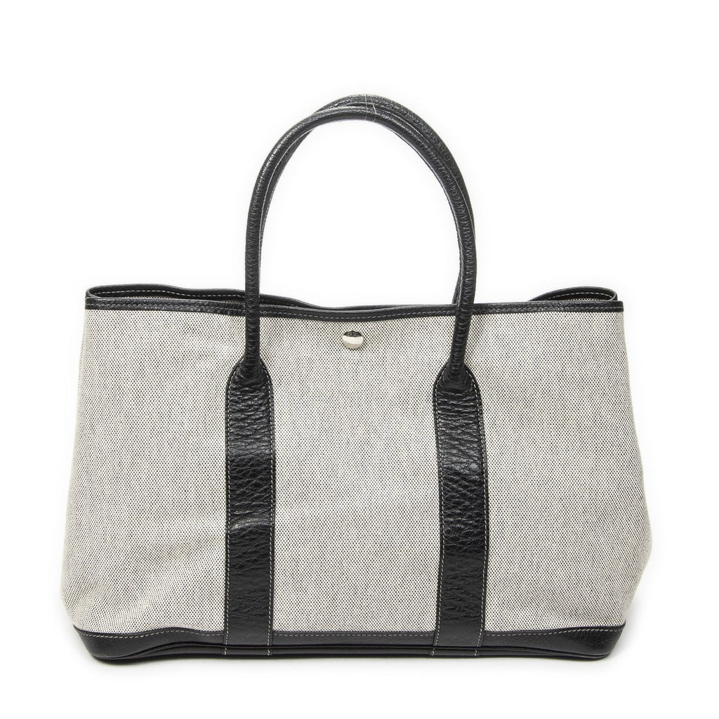Hermes Garden Party Beige Black Toile — view 5