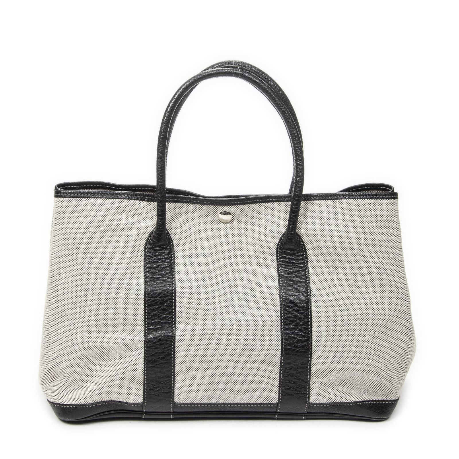 Hermes Garden Party Beige Black Toile — view 5