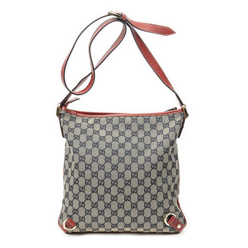 Gucci Abbey Crossbody Beige Red Navy GG Canvas — view 5