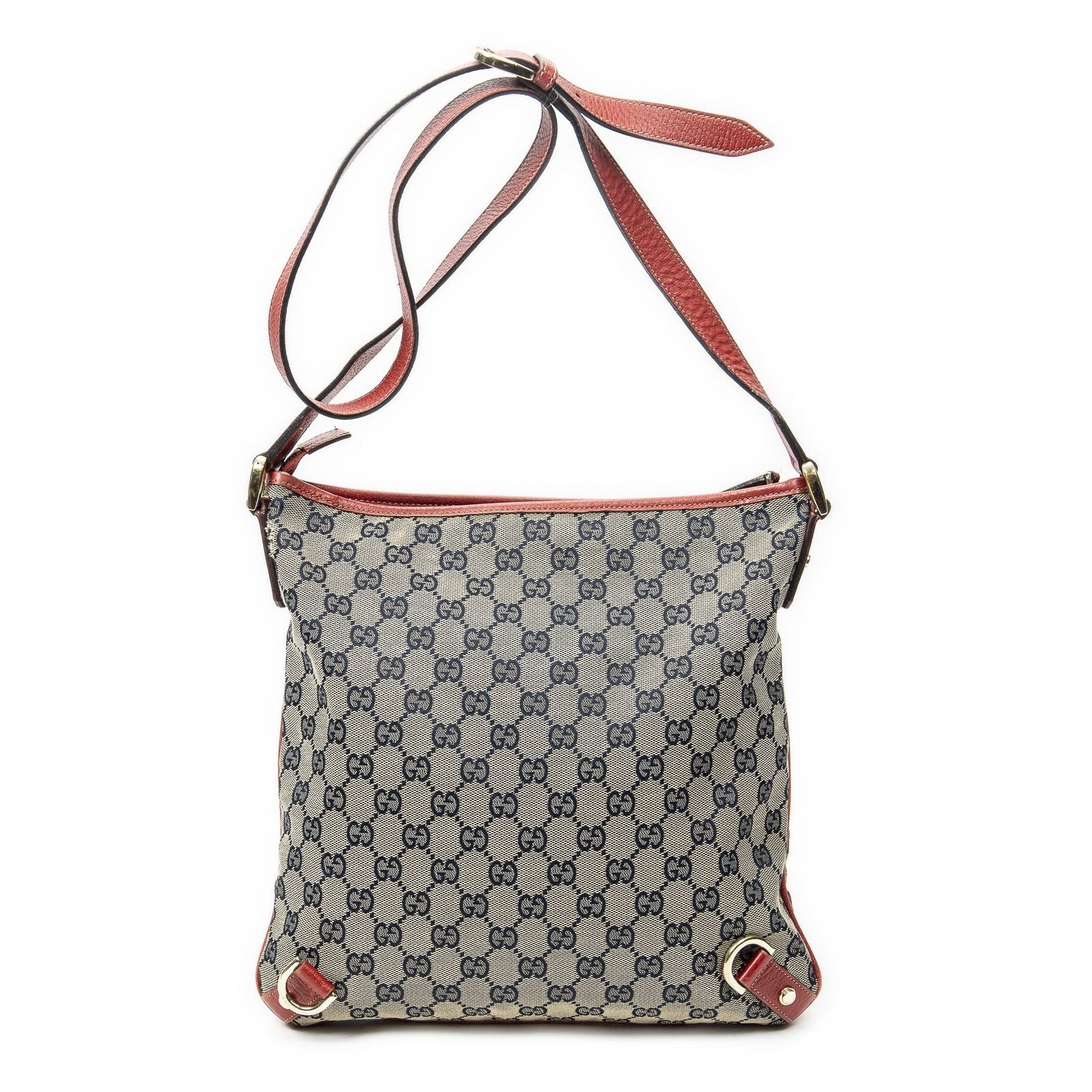 Gucci Abbey Crossbody Beige Red Navy GG Canvas — view 5