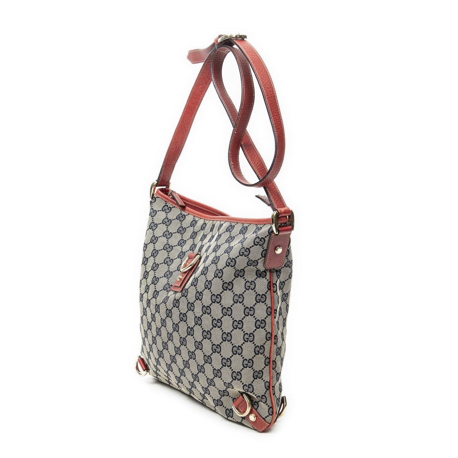 Gucci Abbey Crossbody Beige Red Navy GG Canvas — view 2