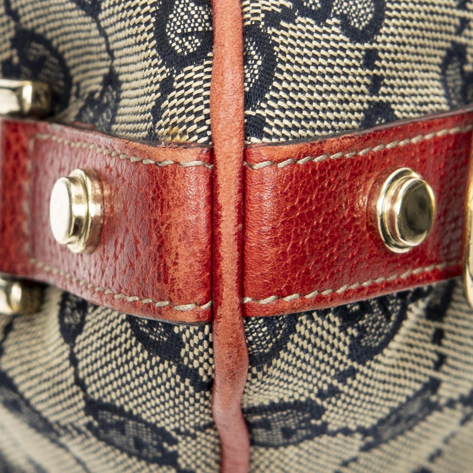 Gucci Abbey Crossbody Beige Red Navy GG Canvas — view 8