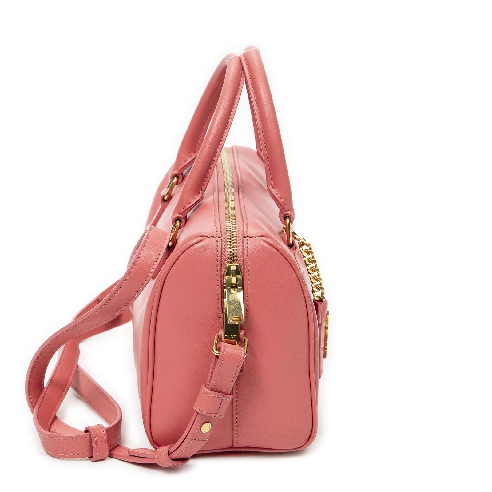 Saint Laurent Baby Duffle Pink Calfskin Leather — view 4