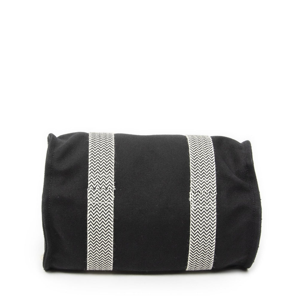 Hermes Cannes Tote Black Ivory Toile Officier — view 6