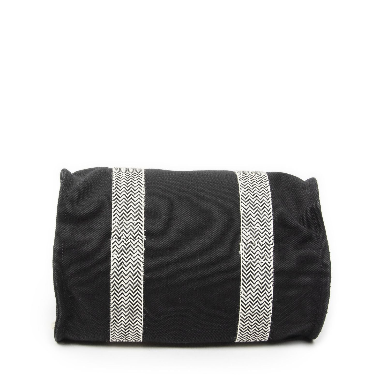 Hermes Cannes Tote Black Ivory Toile Officier — view 6