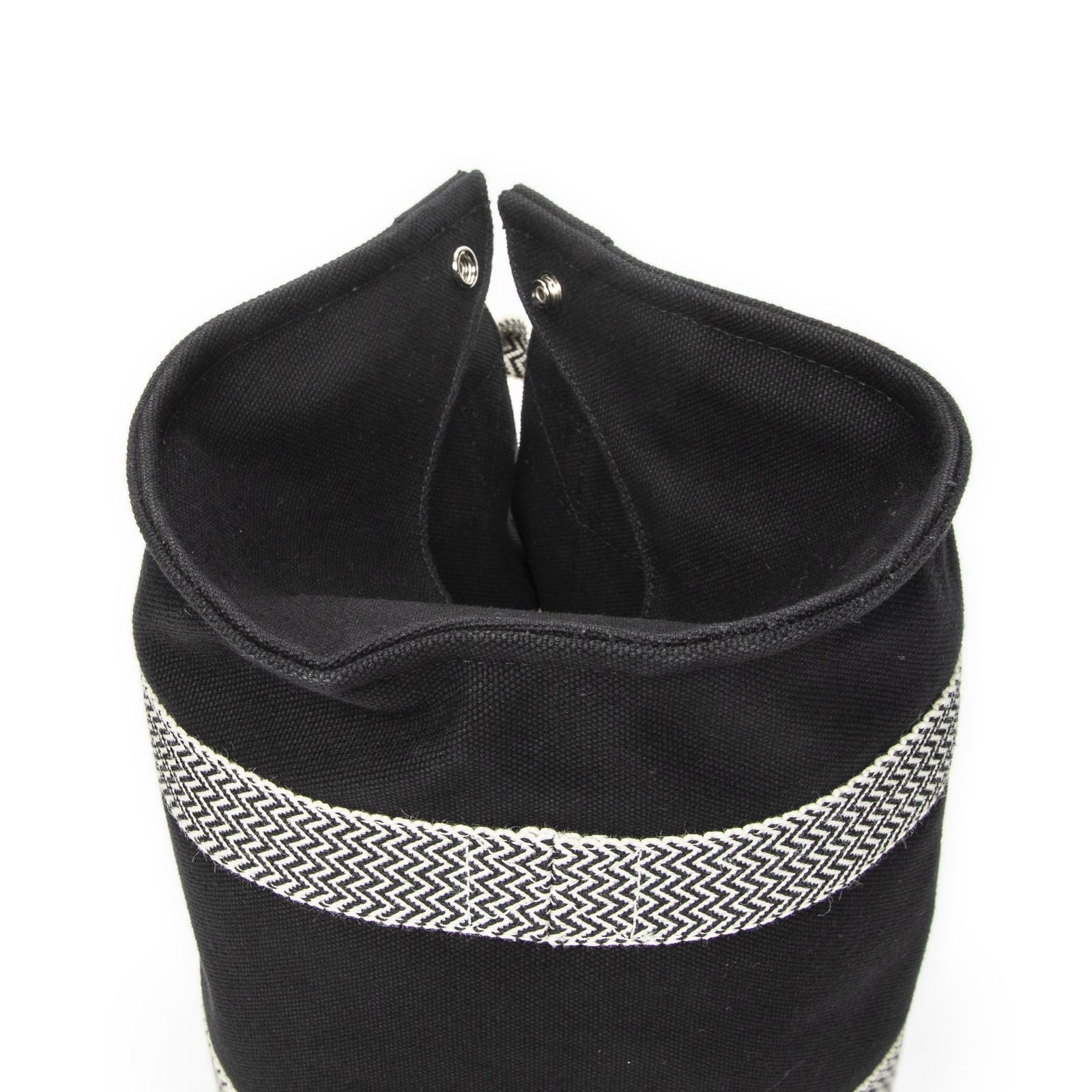 Hermes Cannes Tote Black Ivory Toile Officier — view 8