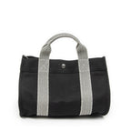 Hermes Cannes Tote Black Ivory Toile Officier — view 5