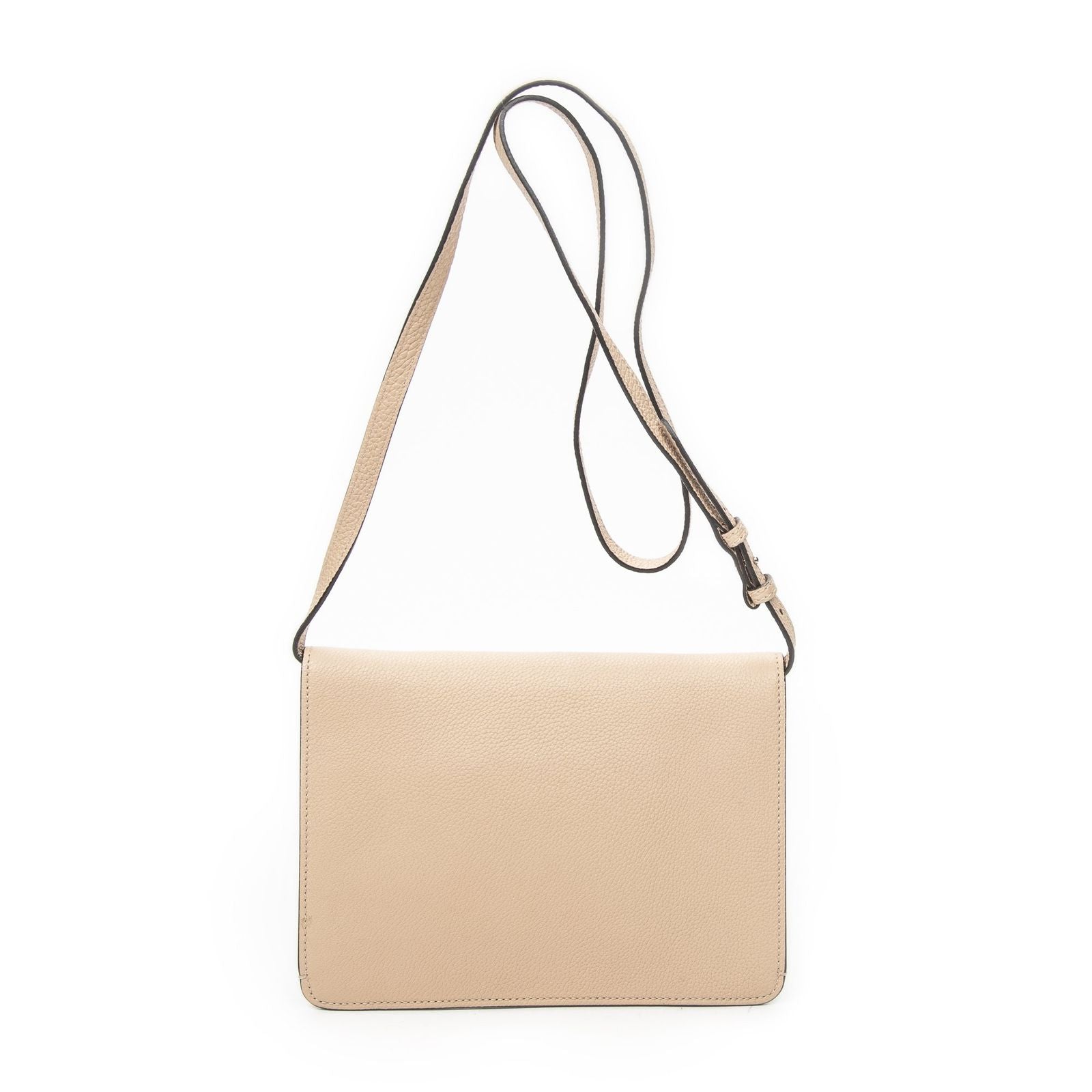 Gucci Small Flap Crossbody Beige Gray Calfskin Leather — view 5