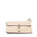 Gucci Small Flap Crossbody Beige Gray Calfskin Leather — view 6