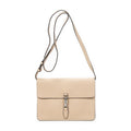 Gucci Small Flap Crossbody Beige Gray Calfskin Leather