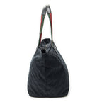 Gucci Large Web Shopping Tote Black GG Canvas — view 4