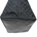 Gucci Large Web Shopping Tote Black GG Canvas — view 8