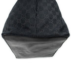 Gucci Large Web Shopping Tote Black GG Canvas — view 7