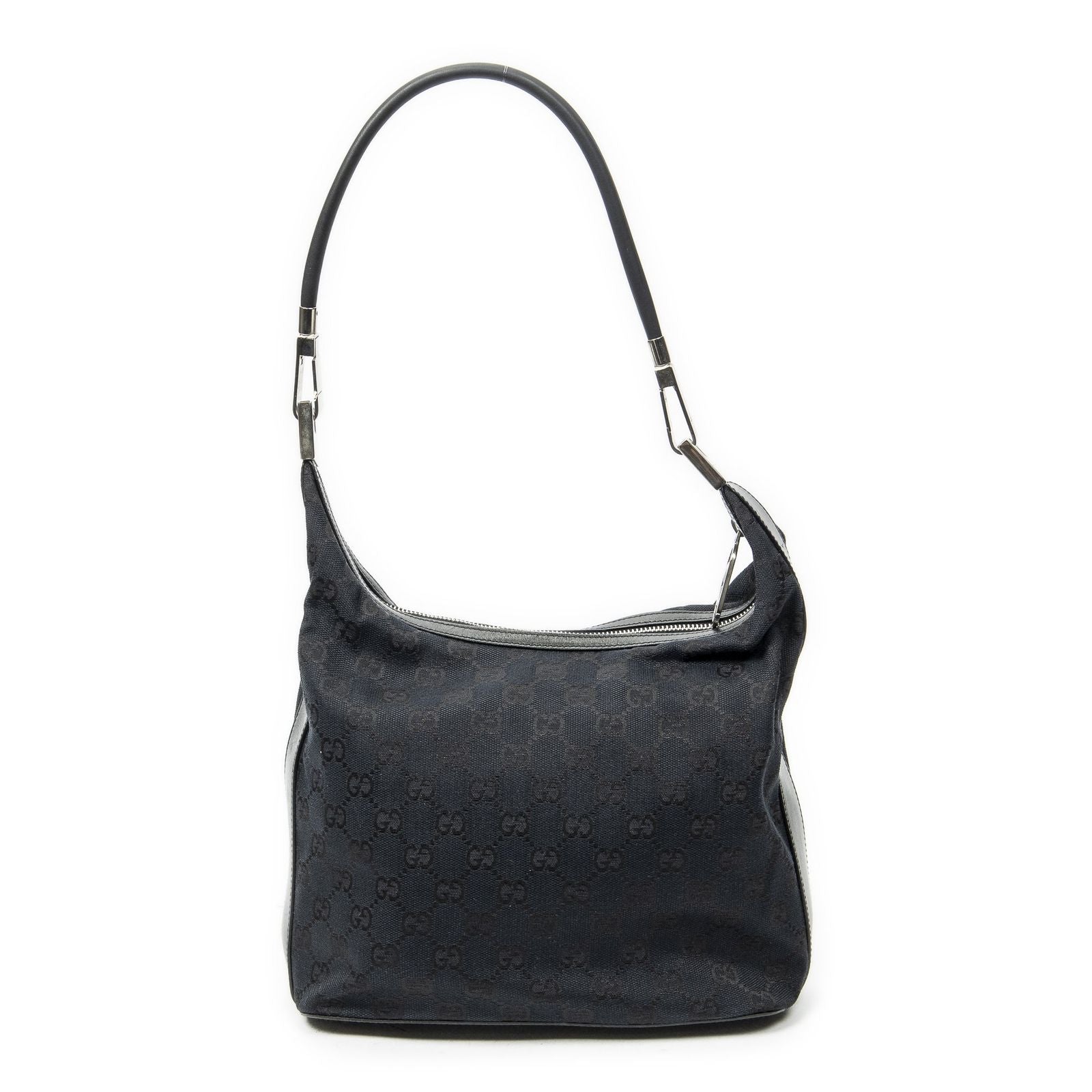 Gucci Zip Hobo Black GG Canvas — view 5