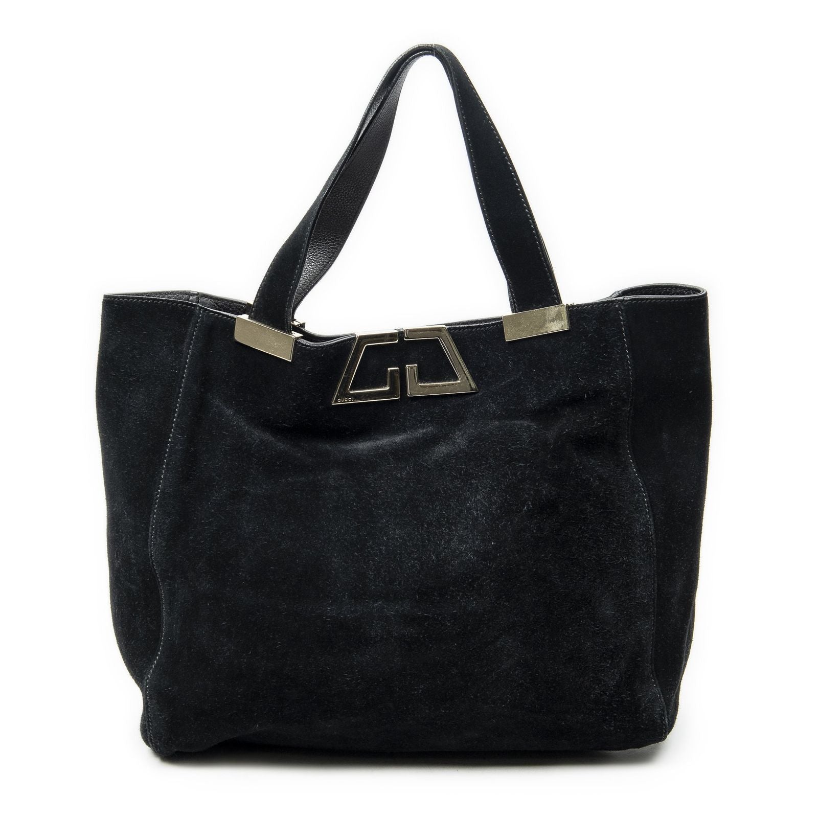 Gucci Double Suede Tote Black