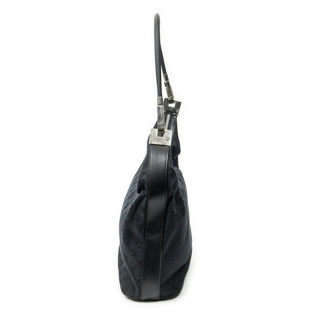 Gucci Zip Hobo Black GG Canvas — view 4