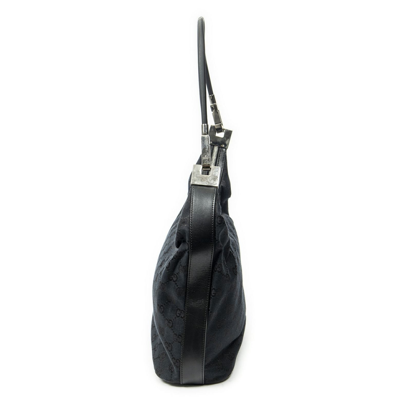 Gucci Zip Hobo Black GG Canvas — view 4