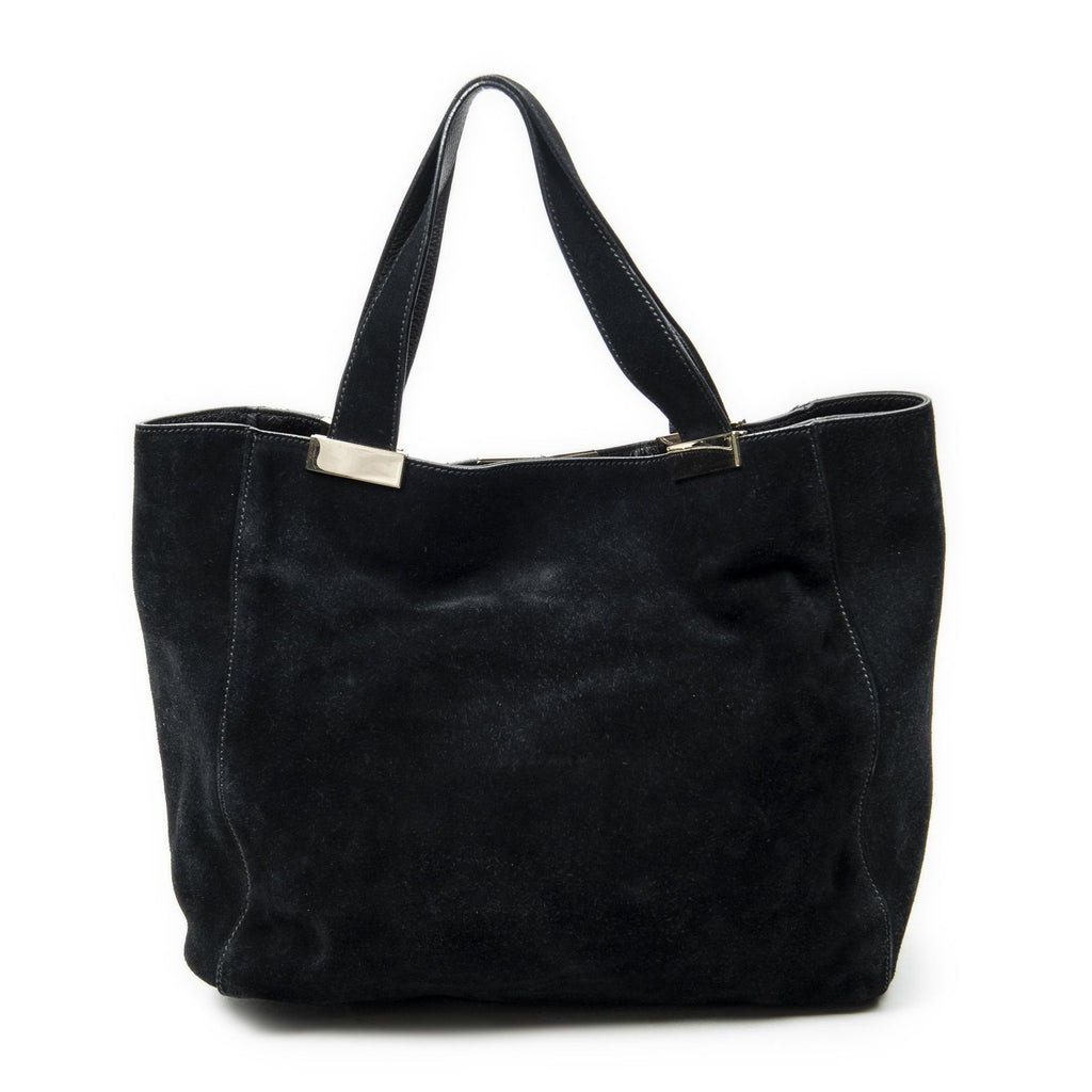 Gucci Double Suede Tote Black — view 5