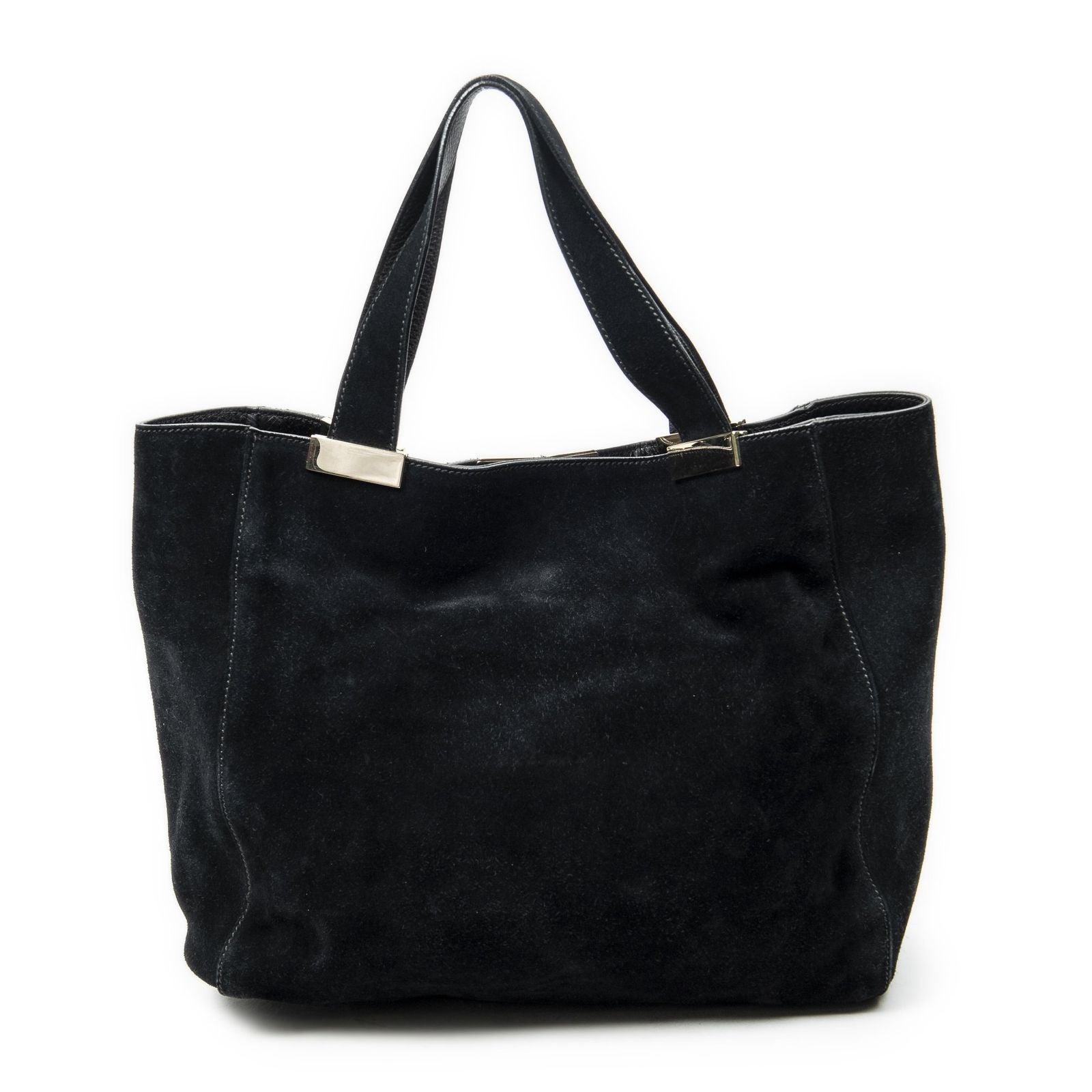 Gucci Double Suede Tote Black — view 5