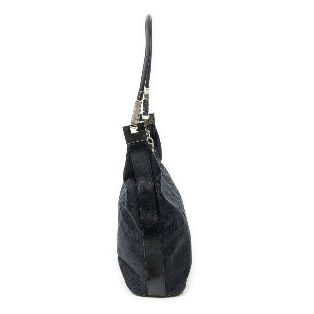 Gucci Zip Hobo Black GG Canvas — view 3