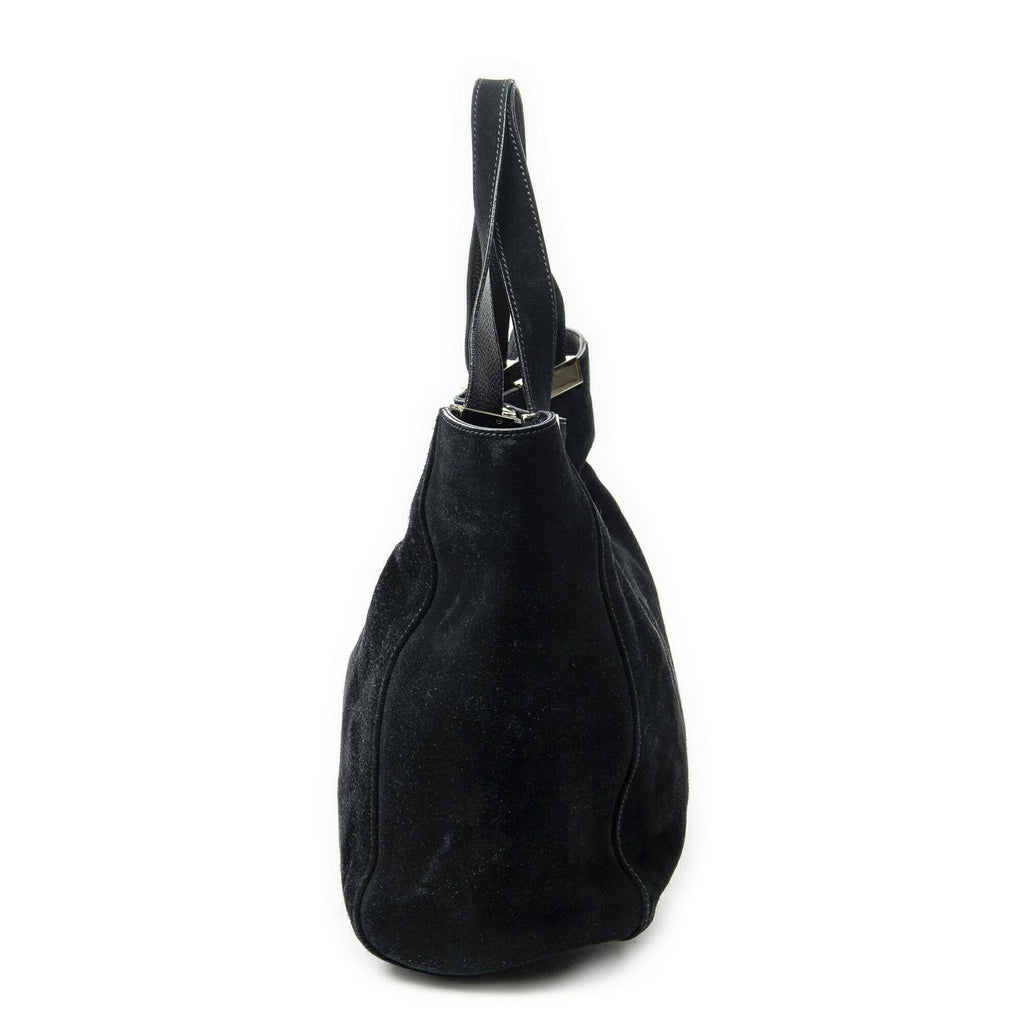 Gucci Double Suede Tote Black — view 3