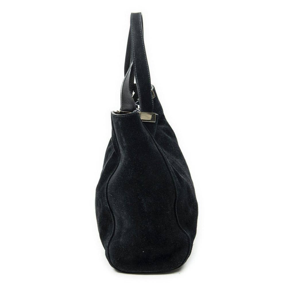 Gucci Double Suede Tote Black — view 4