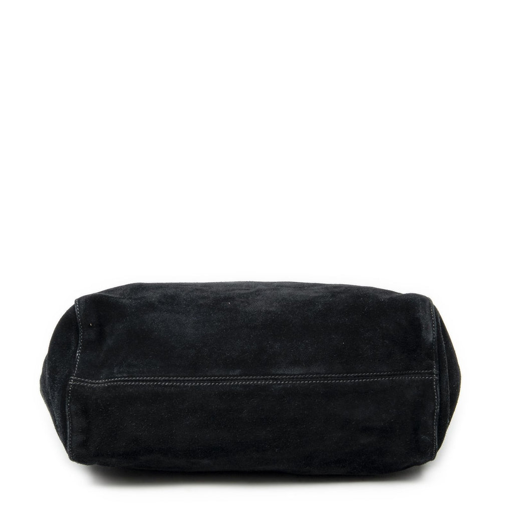 Gucci Double Suede Tote Black — view 6
