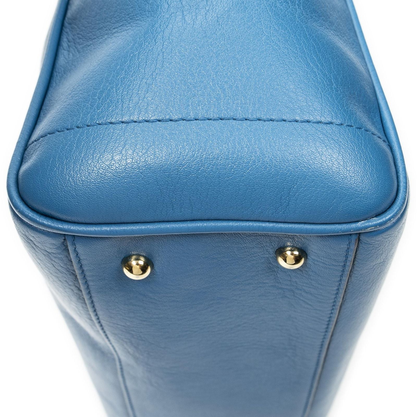 Loewe Heritage Tote Blue Gray Calfskin Leather — view 8