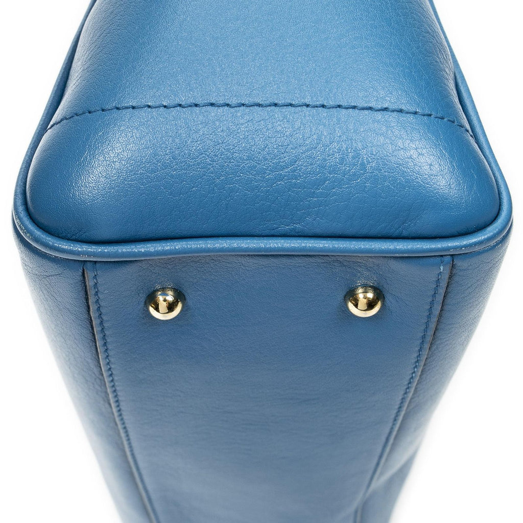Loewe Heritage Tote Blue Gray Calfskin Leather — view 7