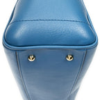 Loewe Heritage Tote Blue Gray Calfskin Leather — view 7
