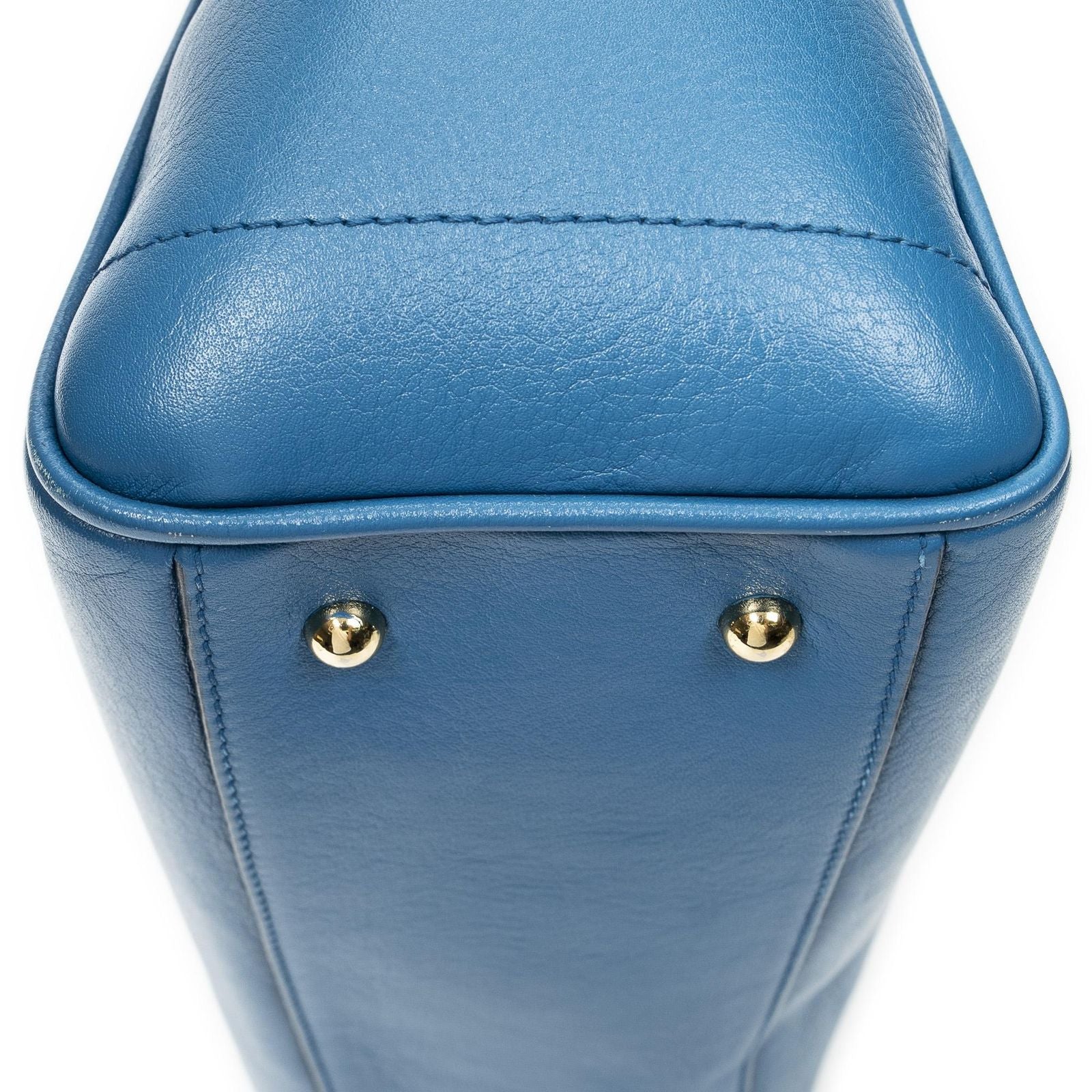 Loewe Heritage Tote Blue Gray Calfskin Leather — view 7