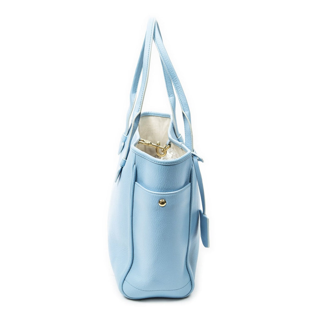 Loewe Heritage Tote Light Blue Gray Calfskin Leather — view 4