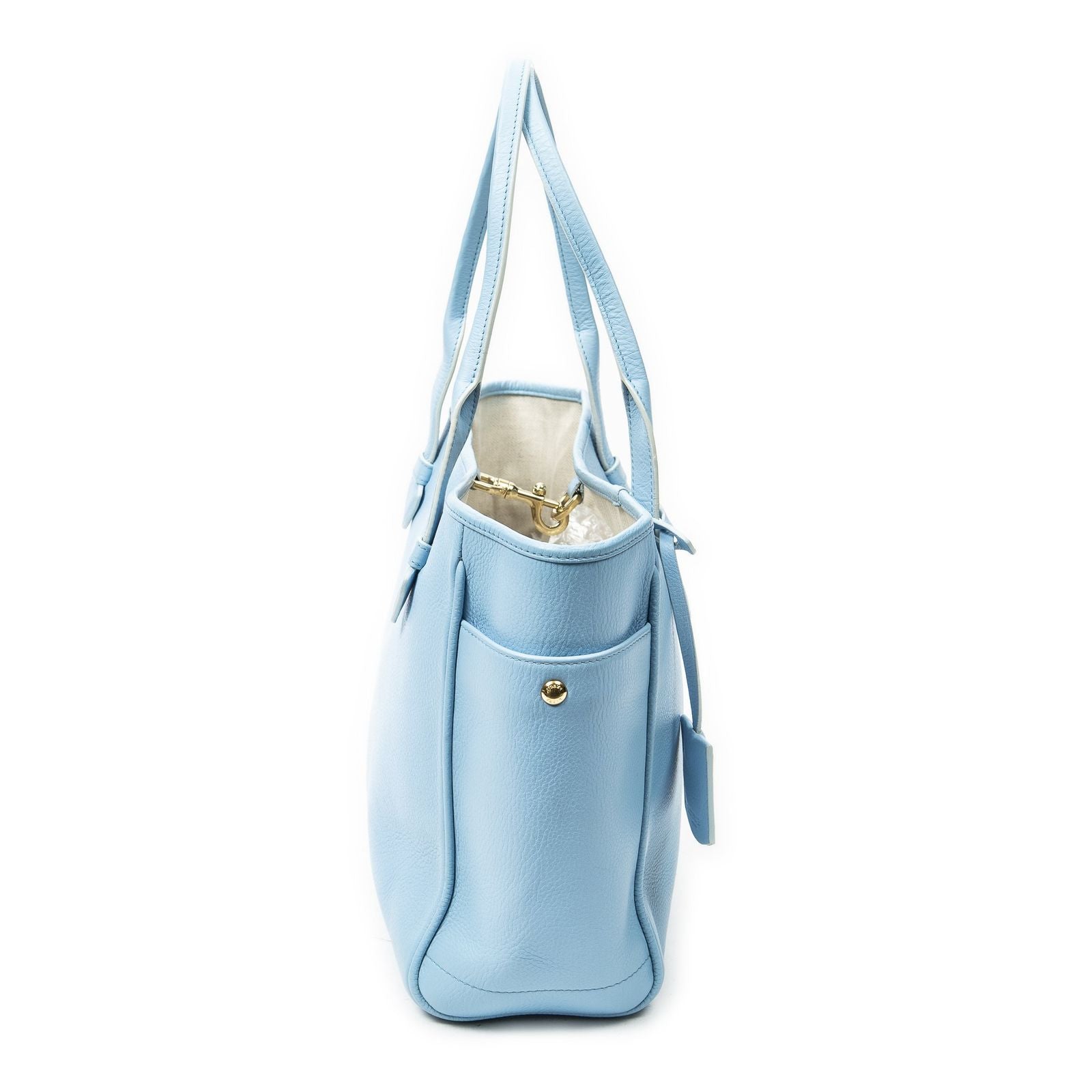 Loewe Heritage Tote Light Blue Gray Calfskin Leather — view 4