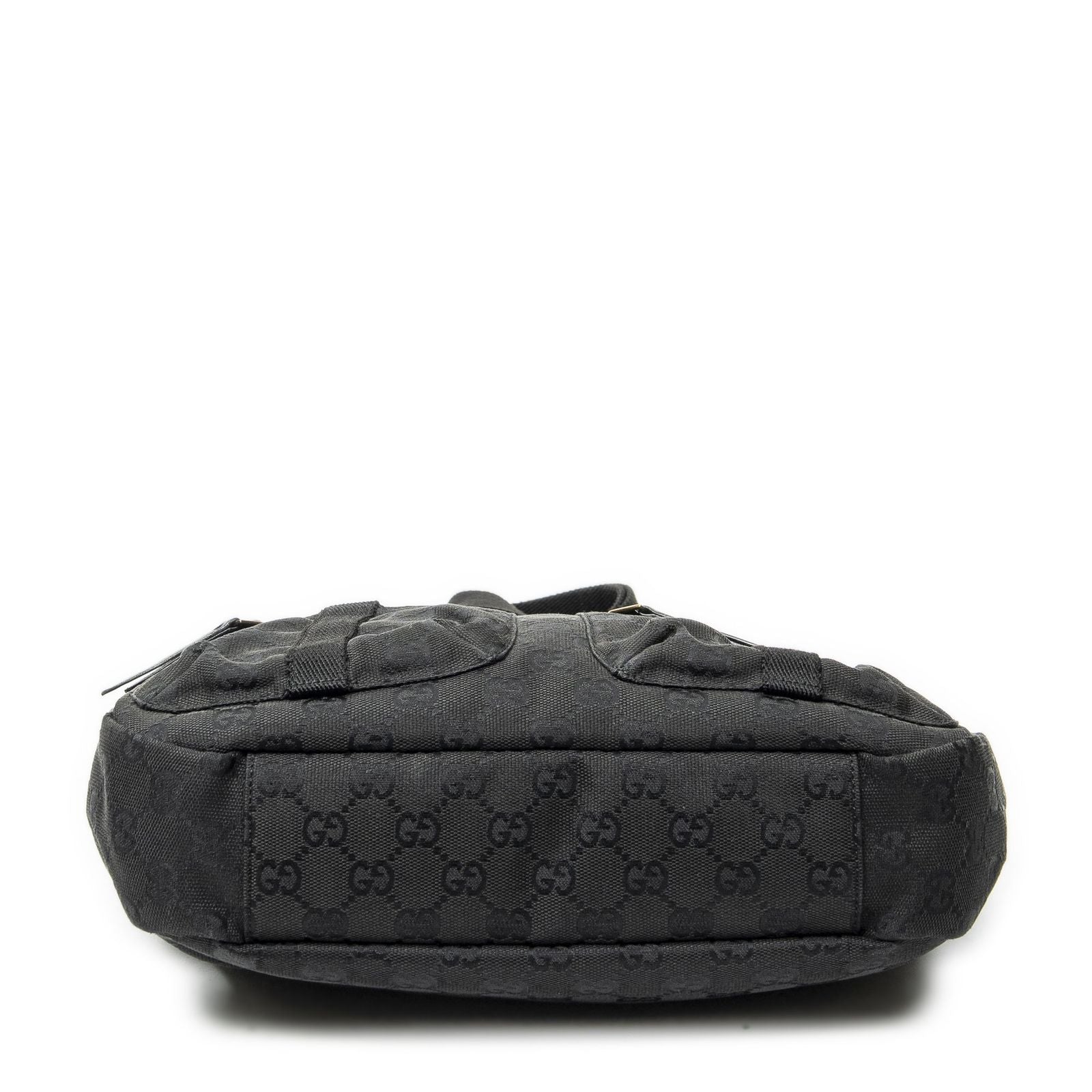 Gucci Web Double Pocket Messenger Black GG Canvas — view 6