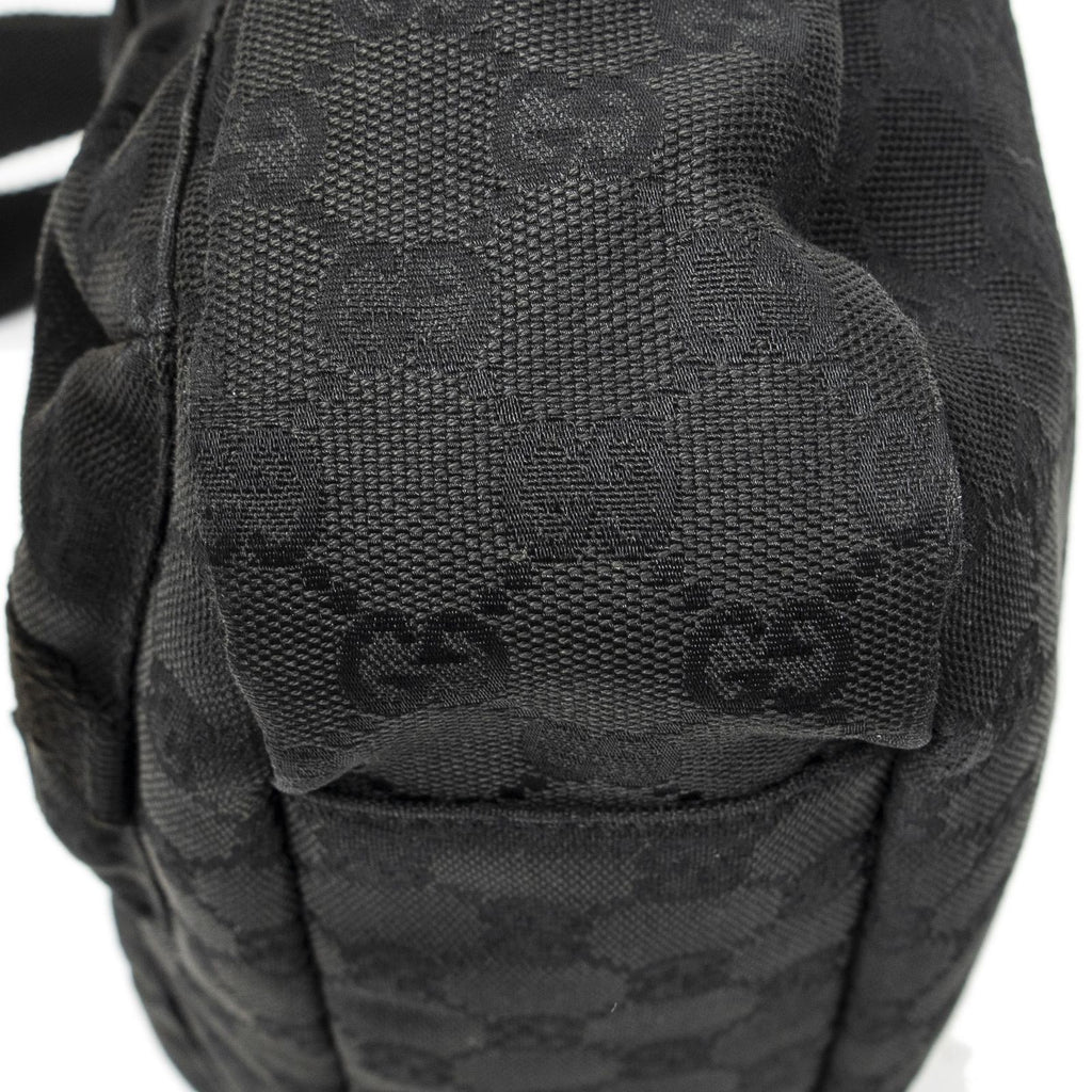 Gucci Web Double Pocket Messenger Black GG Canvas — view 8