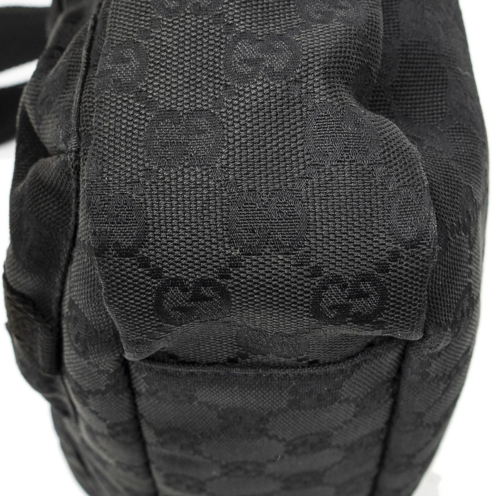 Gucci Web Double Pocket Messenger Black GG Canvas — view 8