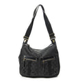 Gucci Web Double Pocket Messenger Black GG Canvas