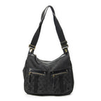 Gucci Web Double Pocket Messenger Black GG Canvas