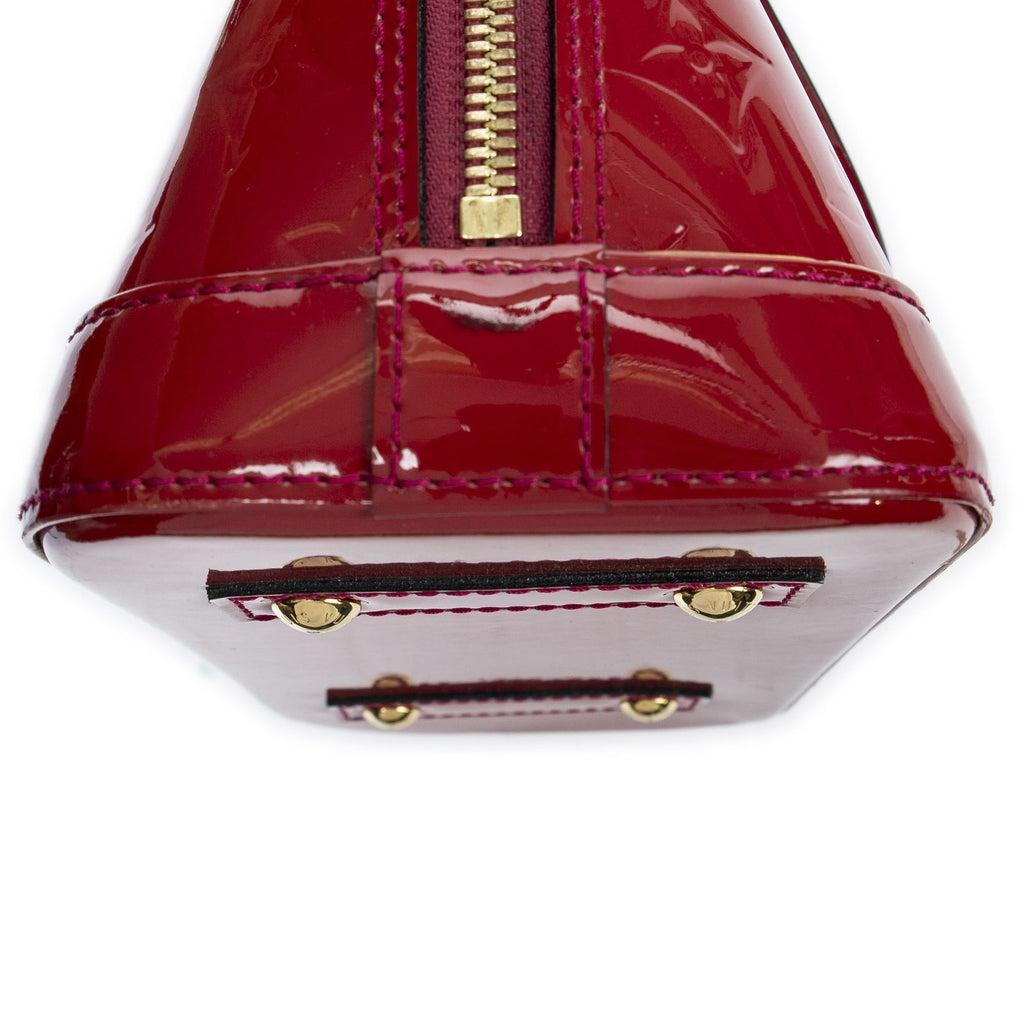 Louis Vuitton Alma Cherry Red Monogram Vernis Handbag — view 7