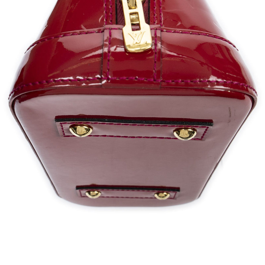 Louis Vuitton Alma Cherry Red Monogram Vernis Handbag — view 8
