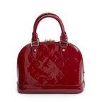 Louis Vuitton Alma Cherry Red Monogram Vernis Handbag — view 5