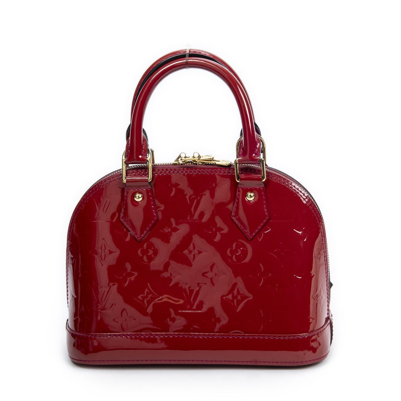 Louis Vuitton Alma Cherry Red Monogram Vernis Handbag — view 5