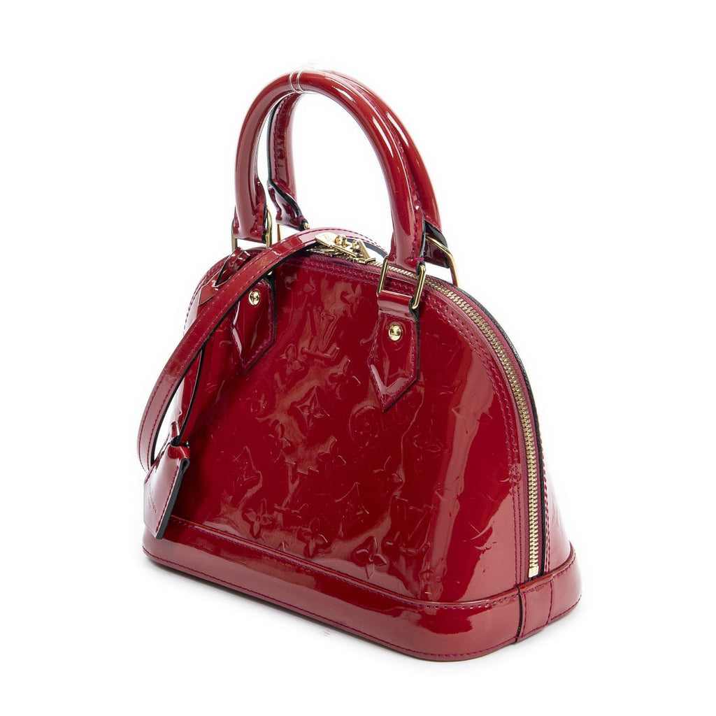 Louis Vuitton Alma Cherry Red Monogram Vernis Handbag — view 2