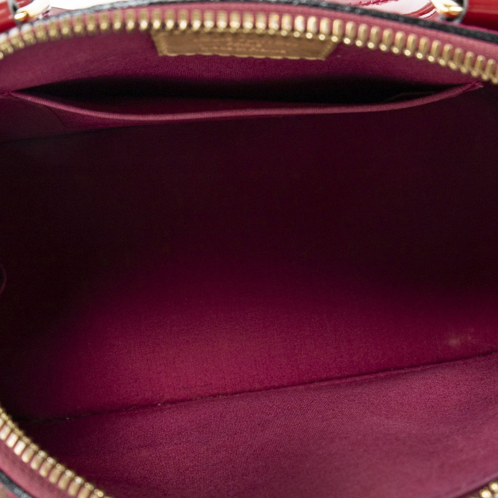 Louis Vuitton Alma Cherry Red Monogram Vernis Handbag — view 9