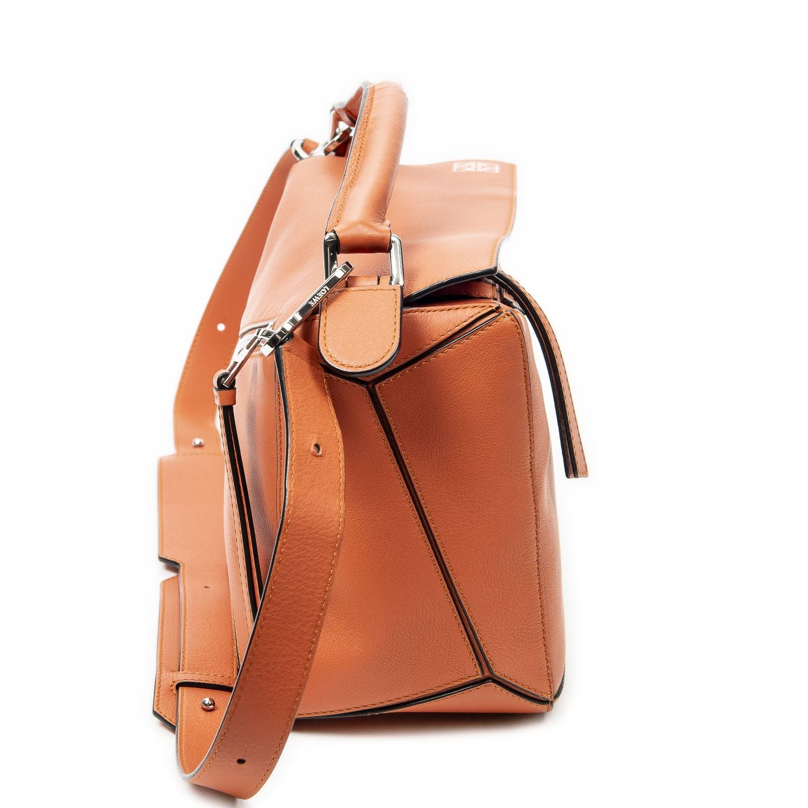 Loewe Puzzle Bag Orange Calfskin Leather — view 4