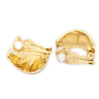 Hermes Enamel Clip on Earrings Red Green Gold Plated — view 2